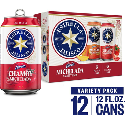 Estrella Jalisco Clamato Michelada Variety Pack Lager 12 Pack 12oz Cans