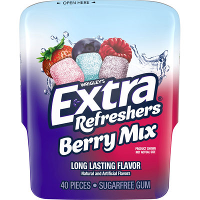 Extra Refreshers Sugar Free Berry Mix Gums 40 ctct