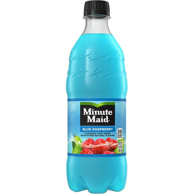 Minute Maid Blue Raspberry Fruit Drink 20oz Bottle