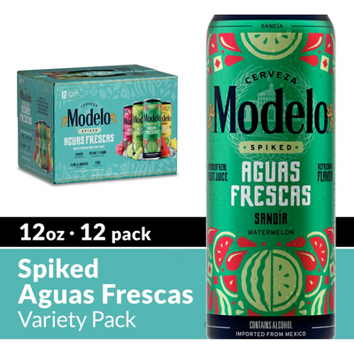 Modelo Spiked Aguas Frescas Flavored Malt Beverage 12 Pack Cans Variety Pack