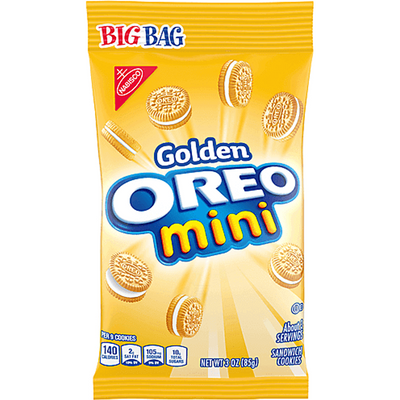 Oreo Mini Golden Sandwich Cookies, Vanilla Flavor 3 Oz Bag