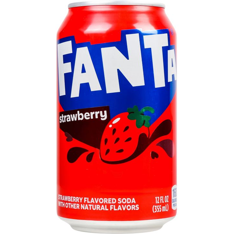 Fanta Strawberry Caffeine Free Soda 12oz Can