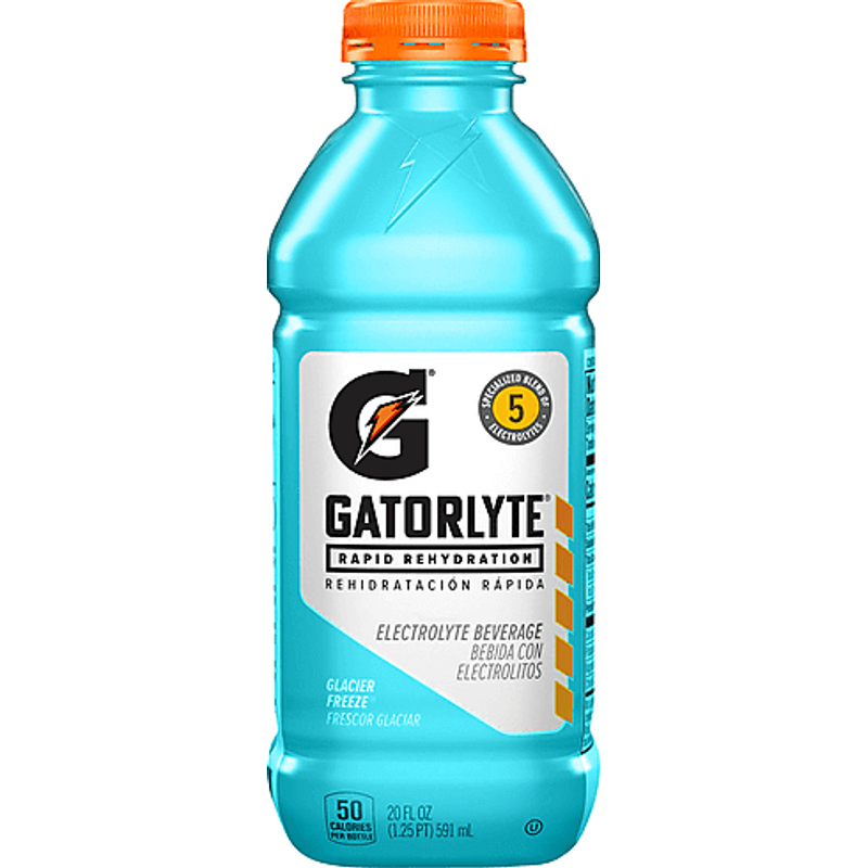 Gatorade Gatorlyte Electrolyte Beverage Glacier Freeze 20oz Bottle