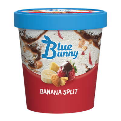 Blue Bunny Banana Split Ice Cream 14oz Carton