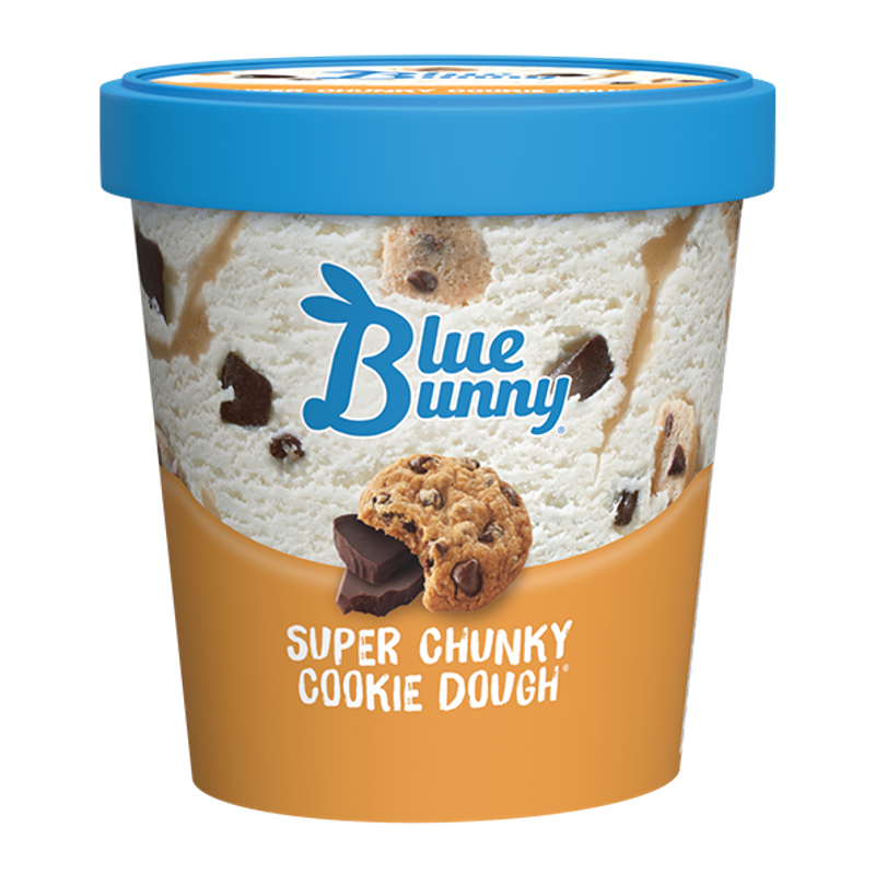 Blue Bunny Super Chunky Cookie Dough Ice Cream 14oz Cup