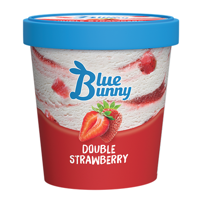 Blue Bunny Double Strawberry Frozen Dessert 14oz Carton