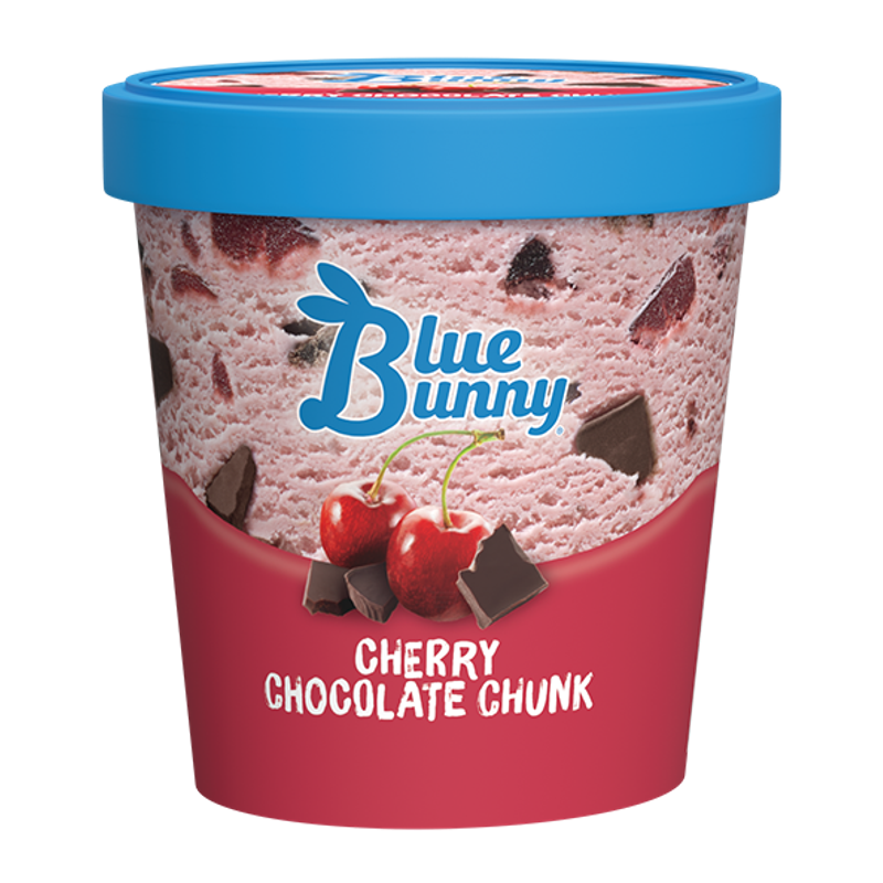 Blue Bunny Cherry Chocolate Chunk Ice Cream 14oz Carton