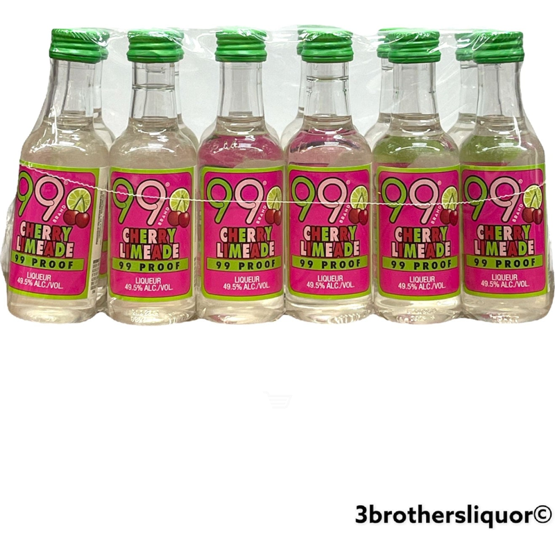 99 Cherry Limeade Schnapps 12 Pack 50ml Bottles