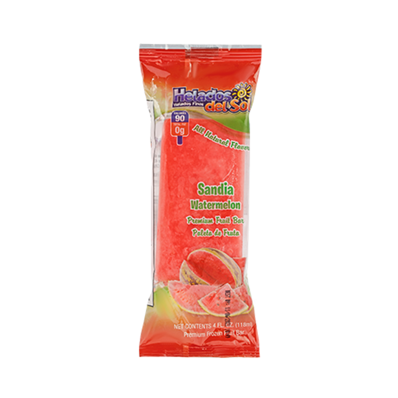 Helados del Sol Watermelon Ice Cream Bars 4oz Unit