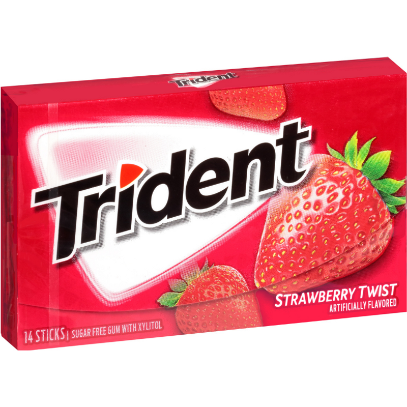 Trident Sugarfree Strawberry Twist Gum 14 CT