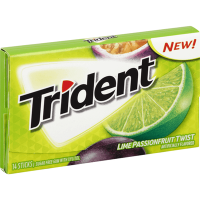 Trident Passion Lime Sugar Free Gum 5oz Count