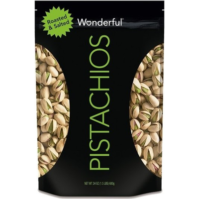 Wonderful Pistachios Roasted & Salted - No Shells 2.5 oz Bag