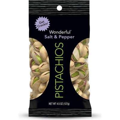 Wonderful Pistachios Salt & Pepper 4.5 oz Bag