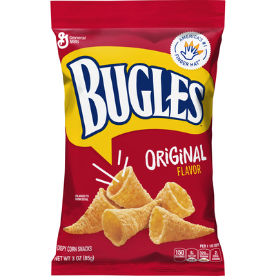 Bugles Crispy Corn Snacks Original 3 oz Bag