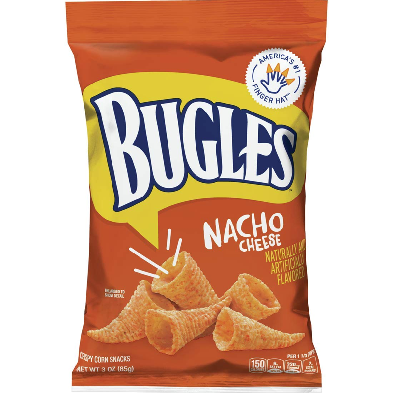 Bugles Crispy Corn Snacks Nacho Cheese 3 oz Bag