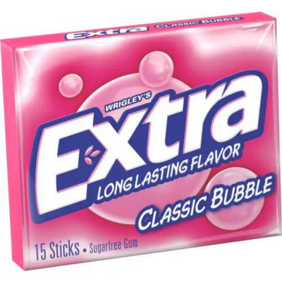 Extra Sugarfree Classic Bubble Gum 15 CT