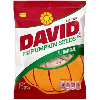 David Pumpkin Seeds Roasted & Salted 5 oz Bag