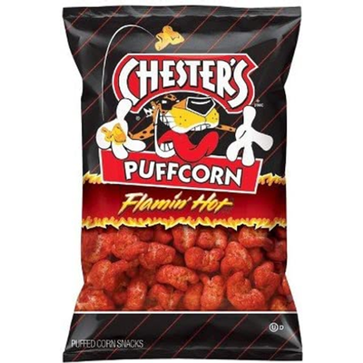 Chesters Hot Puffcorn 4.25oz Bag