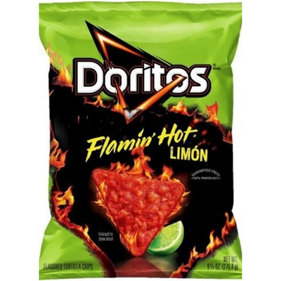 Doritos Tortilla Chips, Flamin' Hot Limon 2.75oz