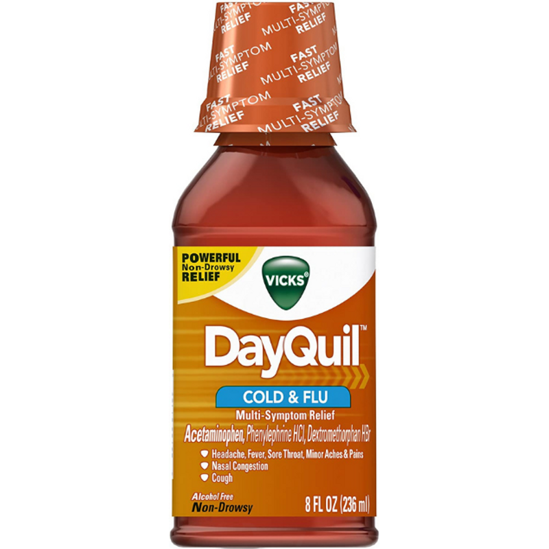 Vicks DayQuil Cold & Flu, Non-Drowsy 8oz