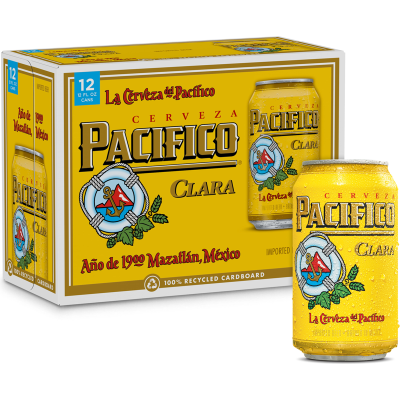 Pacifico Clara Mexican Lager Beer 6x 12oz Cans