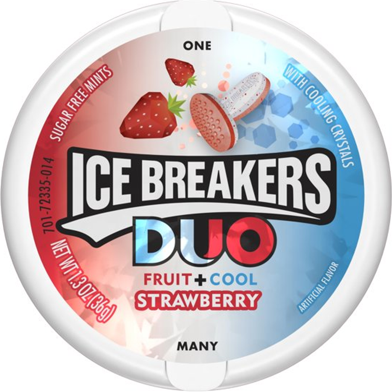 Icebreakers Duo Sugar Free Mints Strawberry 1.3 oz Box