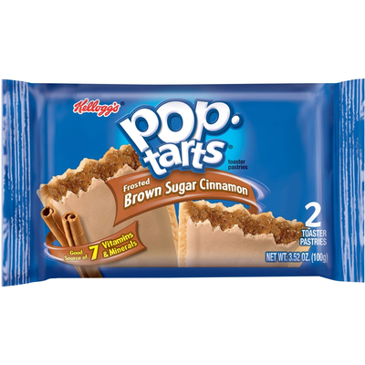 Kellogg's Pop Tarts Toaster Pastries Frosted Brown Sugar Cinnamon 3.52 oz Bag