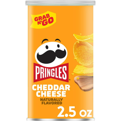 Pringles Grab & Go! Stack Potato Crisps Cheddar Cheese 2.5 oz Canister