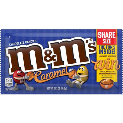 M&M's Chocolate Candies Caramel - Sharing Size 2.83 oz Bag