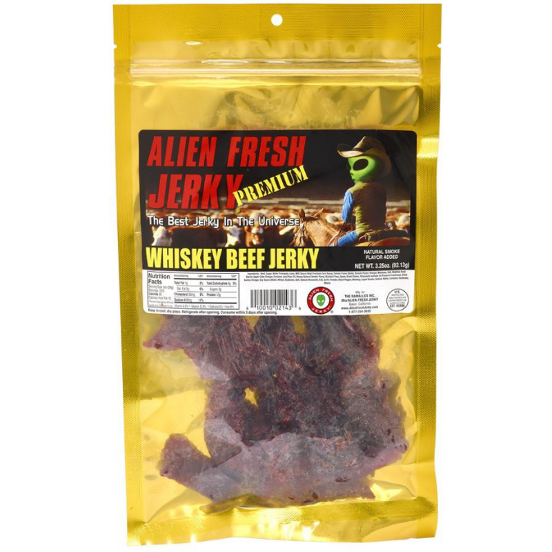 Alien Fresh Whiskey Beef Jerky 3.25oz