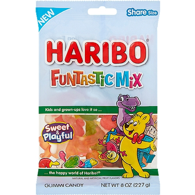 Haribo Funtastic Mix Gummy Candy 8oz Bag