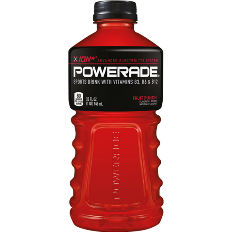 Powerade Ion 4 Fruit Punch - with Vitamins B3, B6 & B12 20 oz Bottle