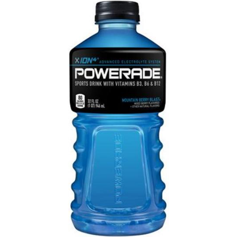 Powerade Ion 4 Mountain Berry Blast - with Vitamins B3, B6 & B12 20 oz Bottle