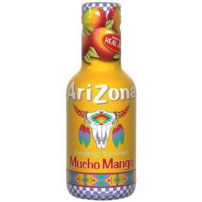 Arizona Fruit Juice Cocktail Mucho Mango - Vitamin C Fortified 20 oz Bottle