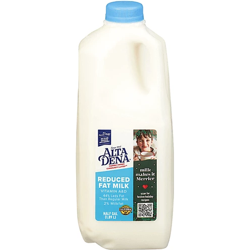 Alta Dena Vitamin D Milk Whole Milk 0.5Gallon Plastic Bottle