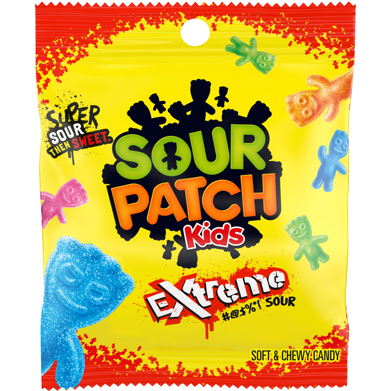 Sour Patch Kids Extreme Chewy Candy 4oz Bag