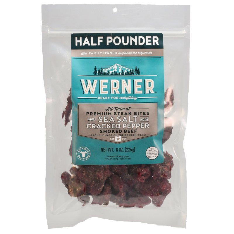 Werner Beef Jerky Sea Salt & Cracked Pepper 2.4oz Count