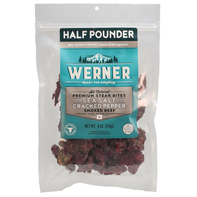 Werner Beef Jerky Sea Salt & Cracked Pepper 2.4oz Count