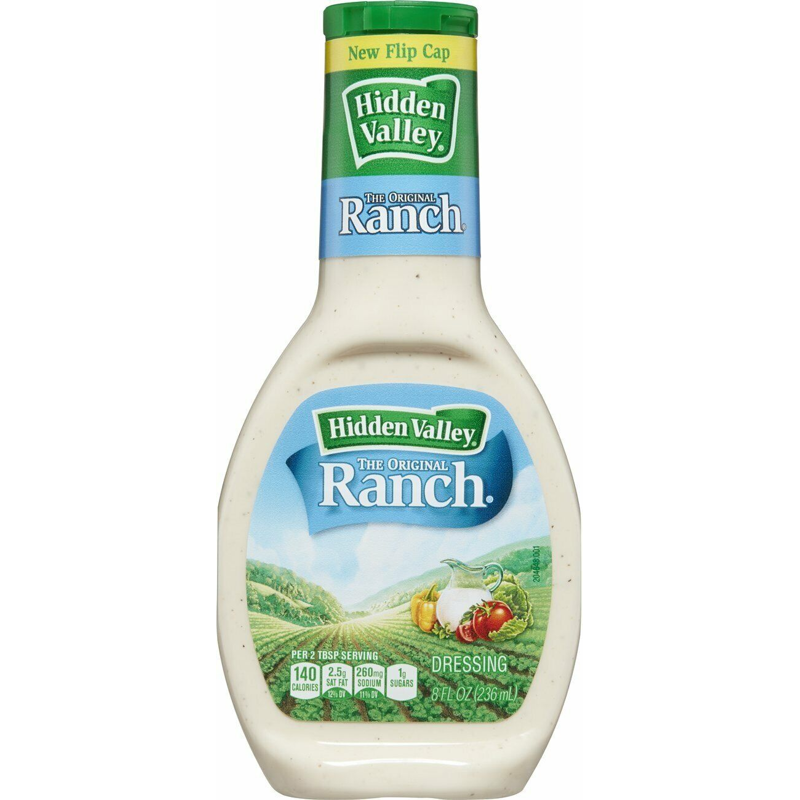 Hidden Valley Original Ranch Salad Dressing 8oz Plastic Bottle