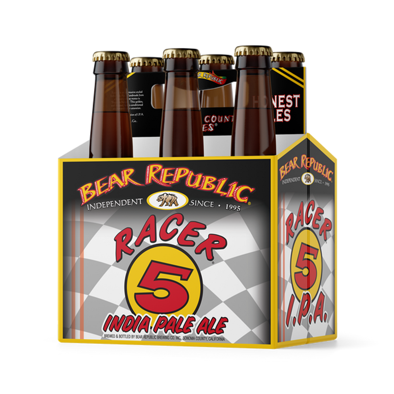 Bear Republic Racer 5 IPA 6 Pack 12 oz Bottles 7.5% ABV