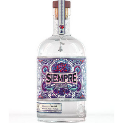 Siempre Tequila Plata, 750 ml Bottle (40% ABV)