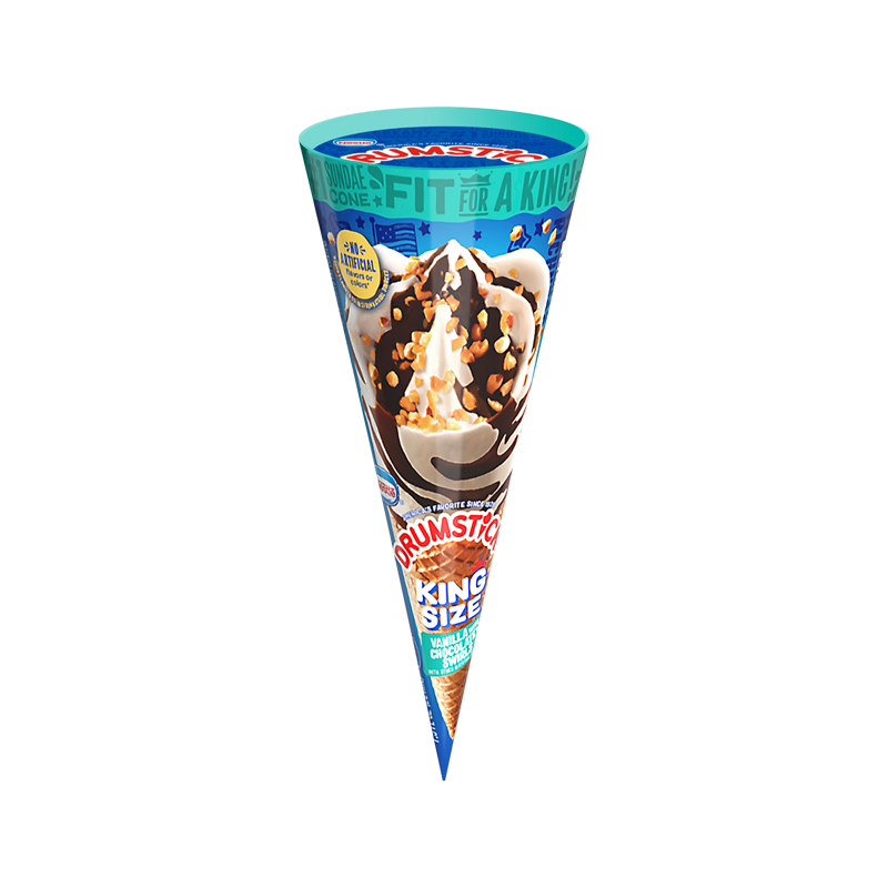 Drumstick King Size Vanilla with Chocolatey Swirls Sundae 5oz Box