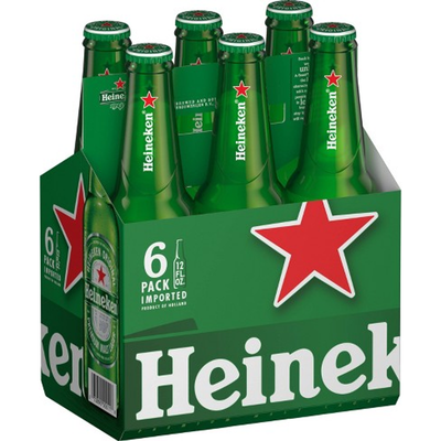 Heineken 6 Pack 12 oz Bottles