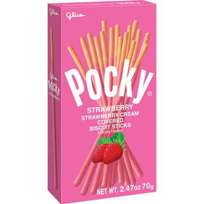 Pocky Strawberry Cream Covered Biscuit Sticks