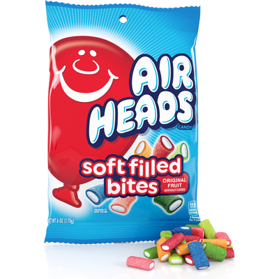 Air Heads Soft Filled Bites Fruit Candy 6oz Bag