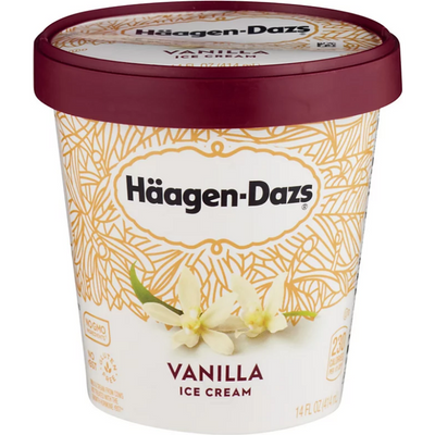 Haagen Dazs Ice Cream Vanilla 14 oz Cup