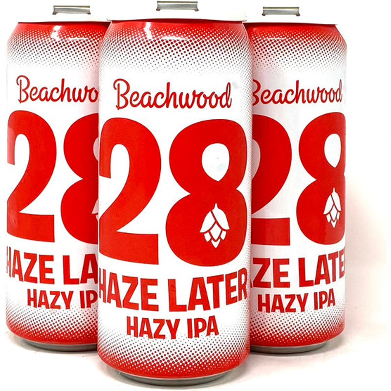 Beachwood 28 Haze Later Hazy 4 Pack 16oz Cans