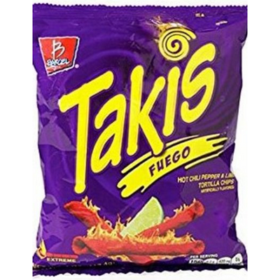 Barcel Takis Corn Snack Fuego - Hot Chili Pepper & Lime 4 oz Bag