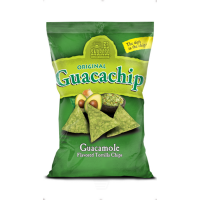 El Sabroso Guacachip Tortilla Chips Guacamole 3 oz Bag