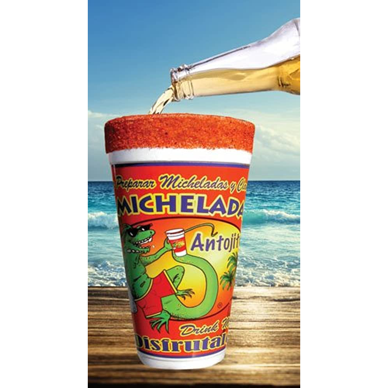 Antojitos ORIGINAL Chelada Micheladas Mix 24oz Cups Ready to Use